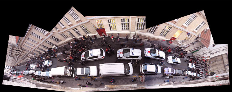 Photographie Julien Taylor emeute rue du general Lasalle sans papier ecole rampal